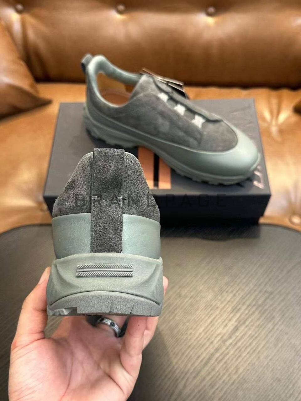 Кроссовки Zegna из натуральной замши и кожи BPLUX5408 Кроссовки Zegna из натуральной замши и кожи BPLUX5408