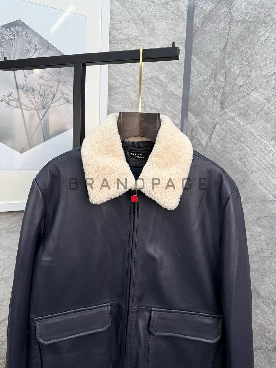 Кожаная куртка из овечьей кожи Kiton BPLUX5672 Кожаная куртка из овечьей кожи Kiton BPLUX5672