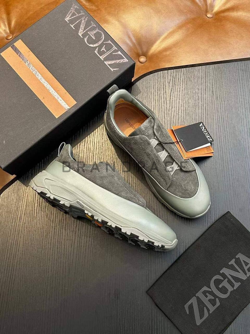 Кроссовки Zegna из натуральной замши и кожи BPLUX5408 Кроссовки Zegna из натуральной замши и кожи BPLUX5408