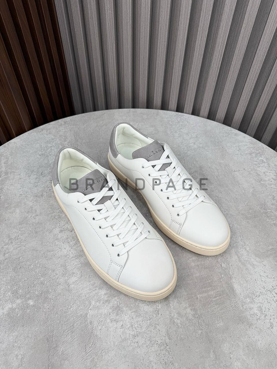 Кеды из натуральной кожи Kiton BPLUX5649 Кеды из натуральной кожи Kiton BPLUX5649