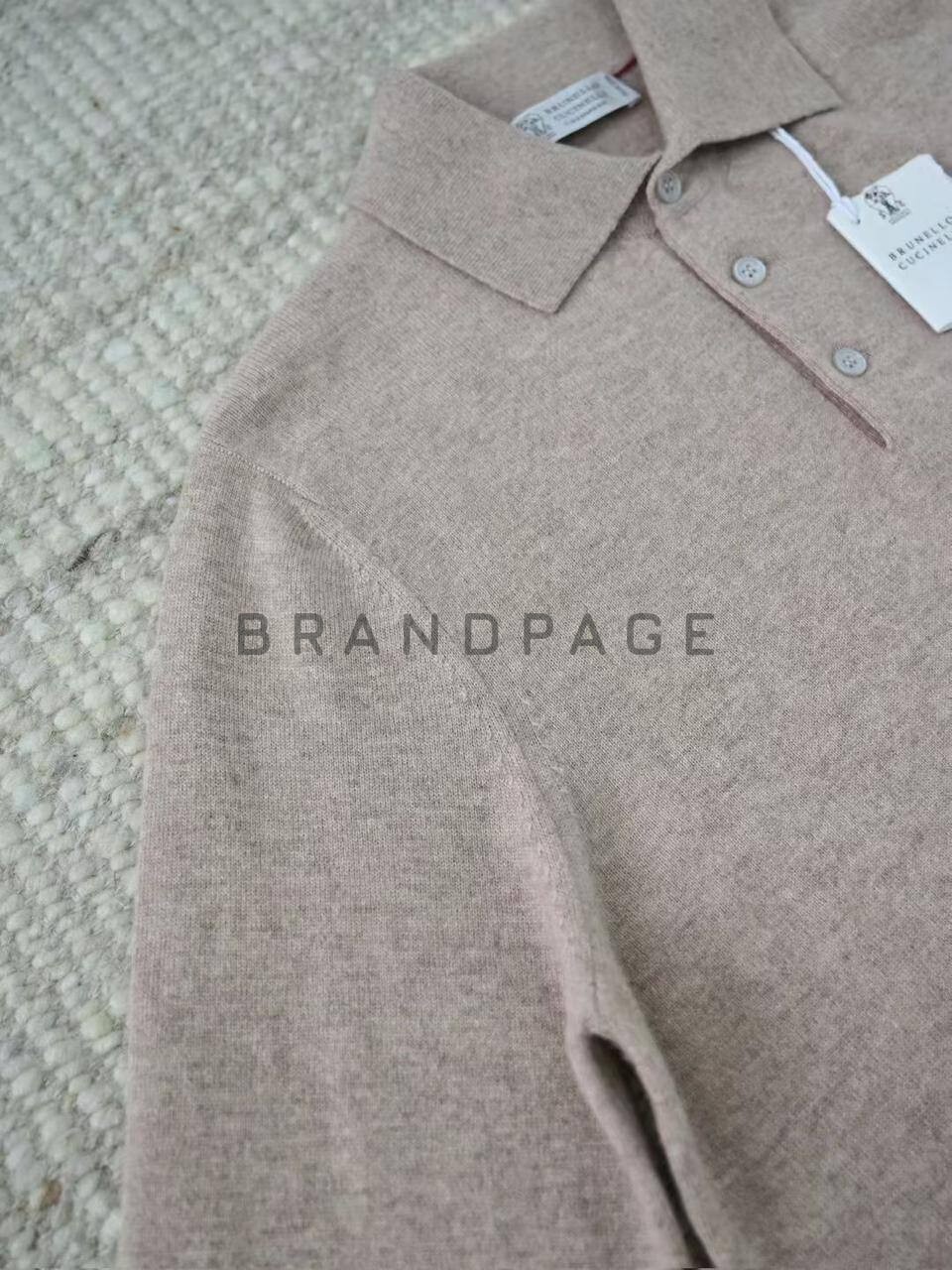 Поло из кашемира Brunello Cucinelli BPLUX5338 Поло из кашемира Brunello Cucinelli BPLUX5338