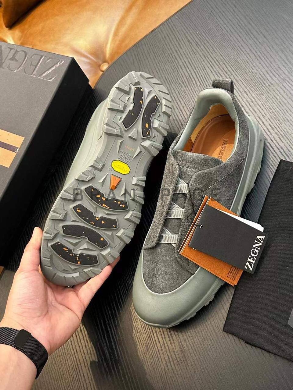 Кроссовки Zegna из натуральной замши и кожи BPLUX5408 Кроссовки Zegna из натуральной замши и кожи BPLUX5408