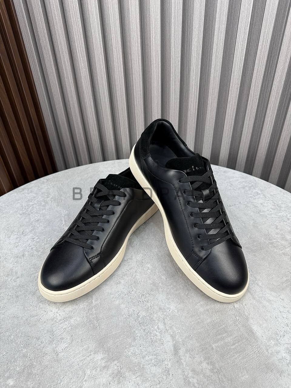 Кожаные кеды Kiton BPLUX5646 Кожаные кеды Kiton BPLUX5646