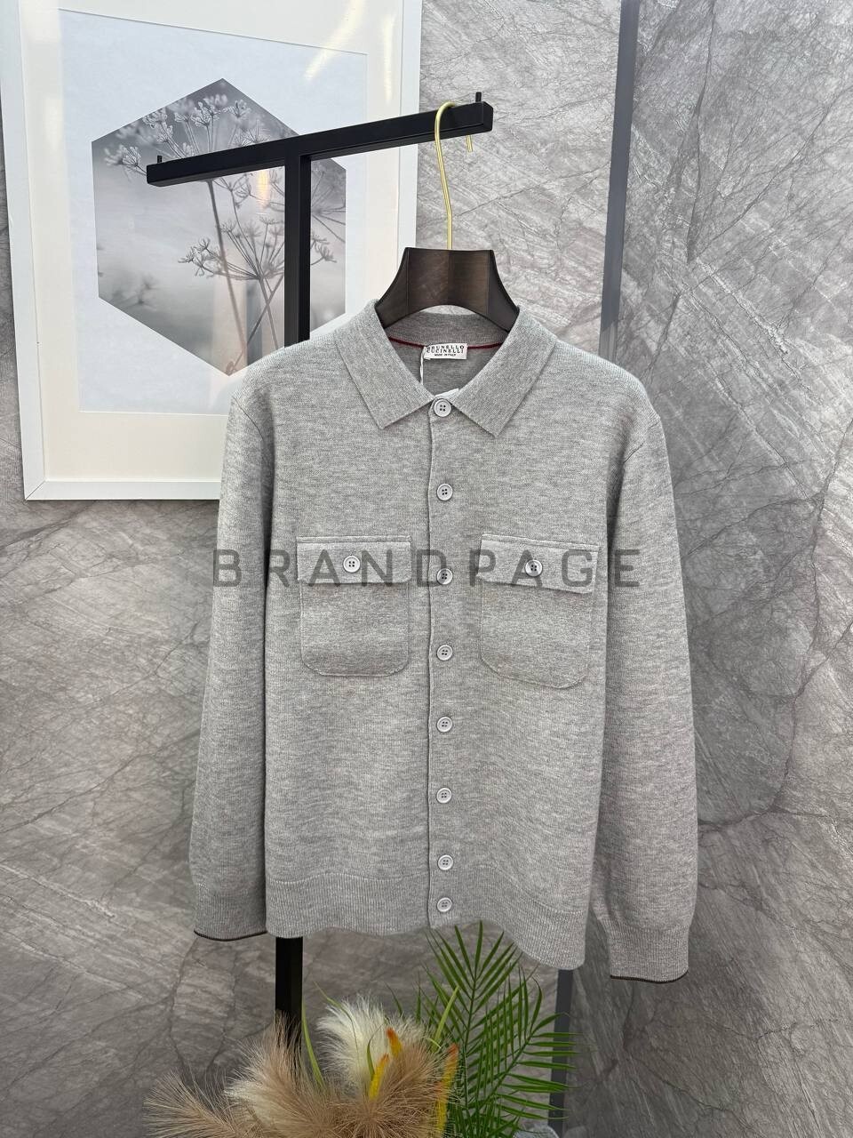 Кардиган из лана шерсти Brunello Cucinelli BPLUX5332 Кардиган из лана шерсти Brunello Cucinelli BPLUX5332