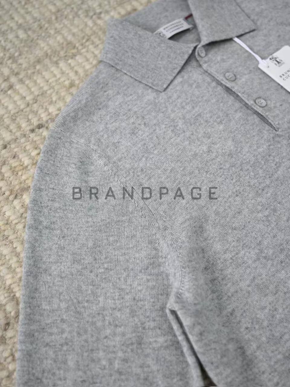 Поло кашемировое Brunello Cucinelli BPLUX5337 Поло кашемировое Brunello Cucinelli BPLUX5337