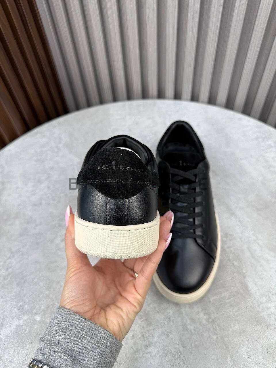 Кожаные кеды Kiton BPLUX5646 Кожаные кеды Kiton BPLUX5646