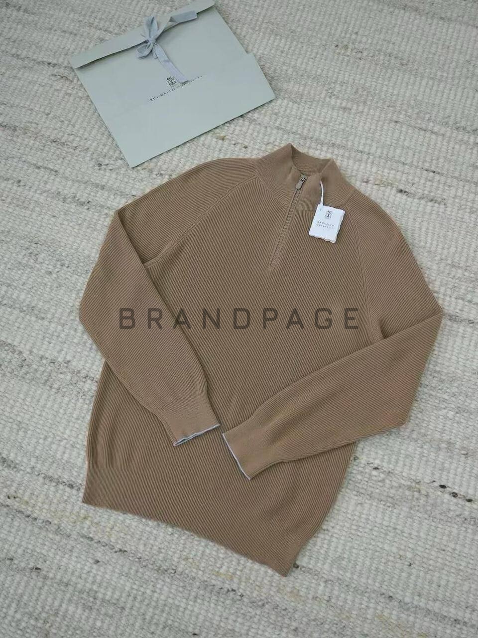 Джемпер хлопковый Brunello Cucinelli BPLUX5615 Джемпер хлопковый Brunello Cucinelli BPLUX5615