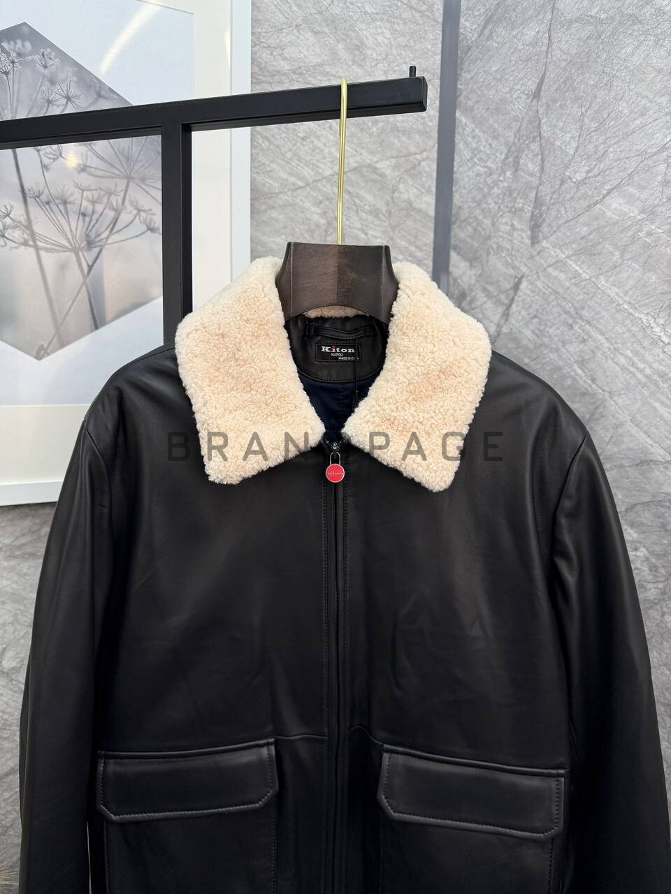 Кожаная куртка из овечьей кожи Kiton BPLUX5674 Кожаная куртка из овечьей кожи Kiton BPLUX5674