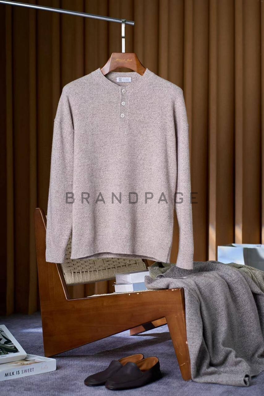 Свитер из лановой шерсти Brunello Cucinelli BPLUX5538 Свитер из лановой шерсти Brunello Cucinelli BPLUX5538