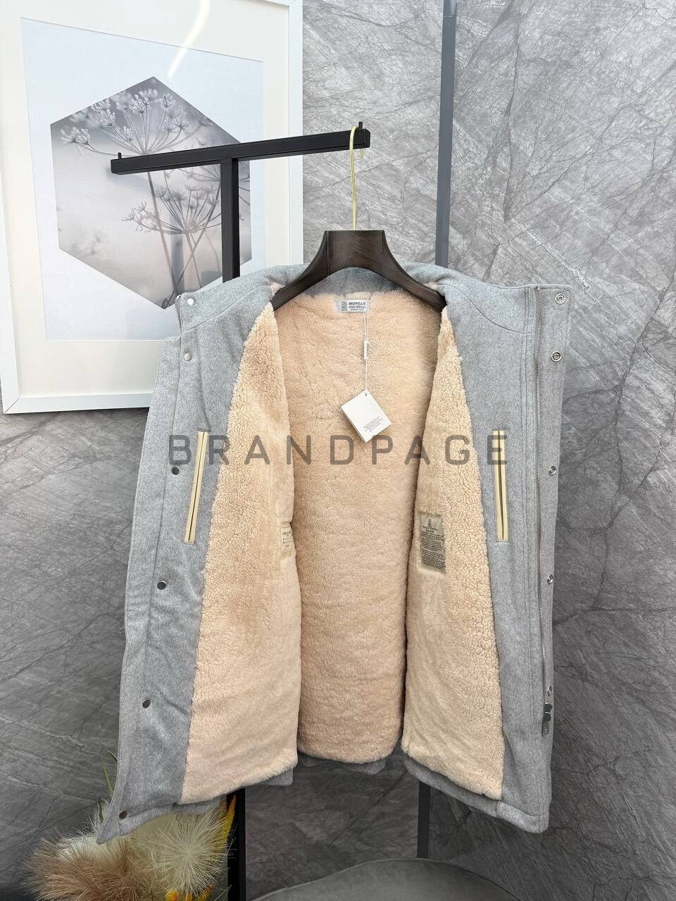 Дубленка шерстяная Brunello Cucinelli BPLUX5677 Дубленка шерстяная Brunello Cucinelli BPLUX5677