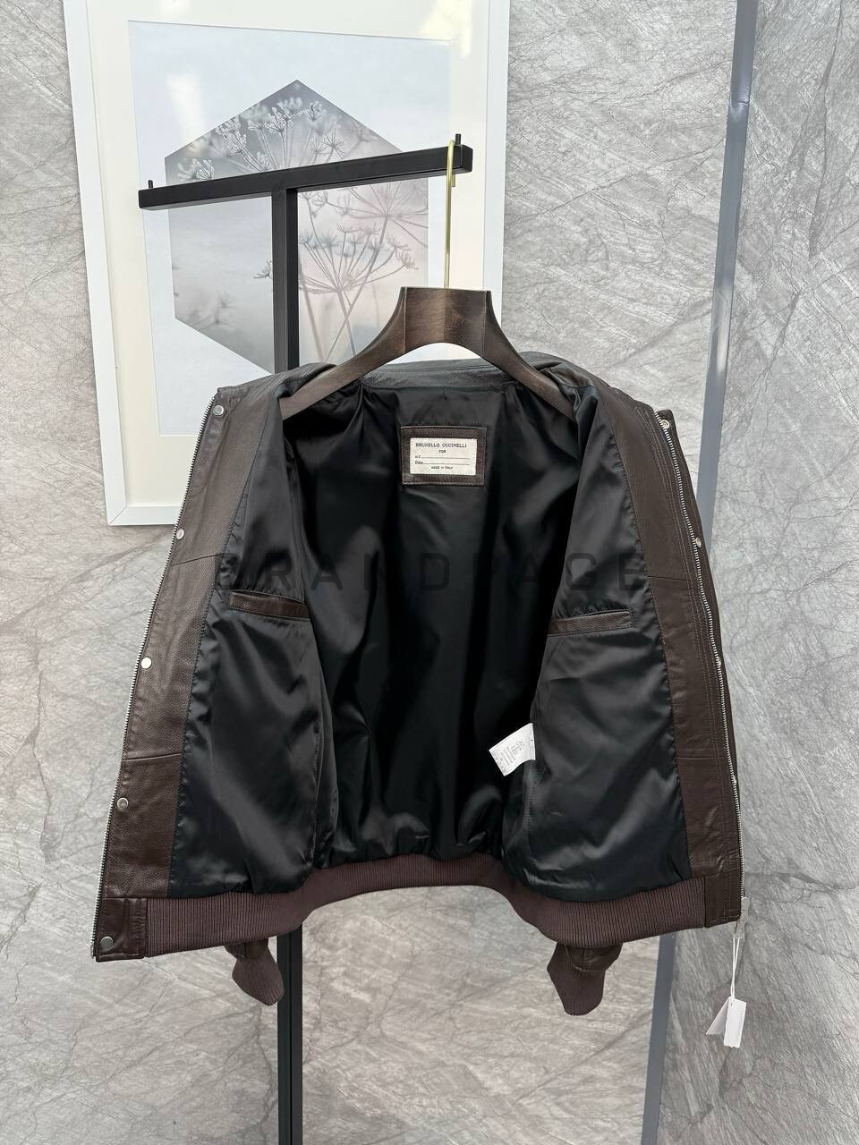 Куртка из натуральной кожи Brunello Cucinelli BPLUX5675 Куртка из натуральной кожи Brunello Cucinelli BPLUX5675