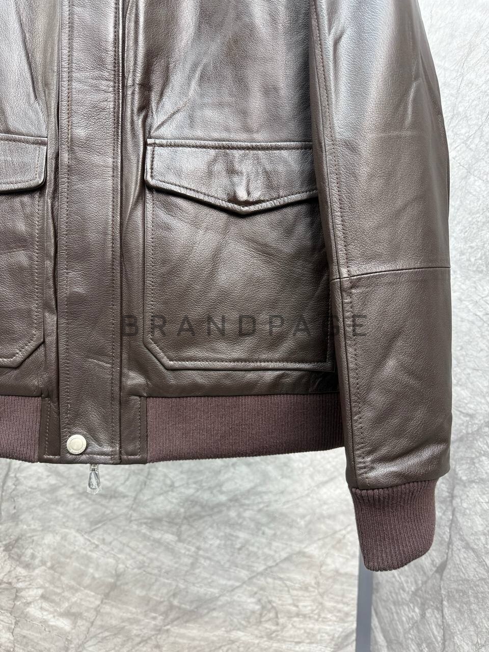 Куртка из натуральной кожи Brunello Cucinelli BPLUX5675 Куртка из натуральной кожи Brunello Cucinelli BPLUX5675