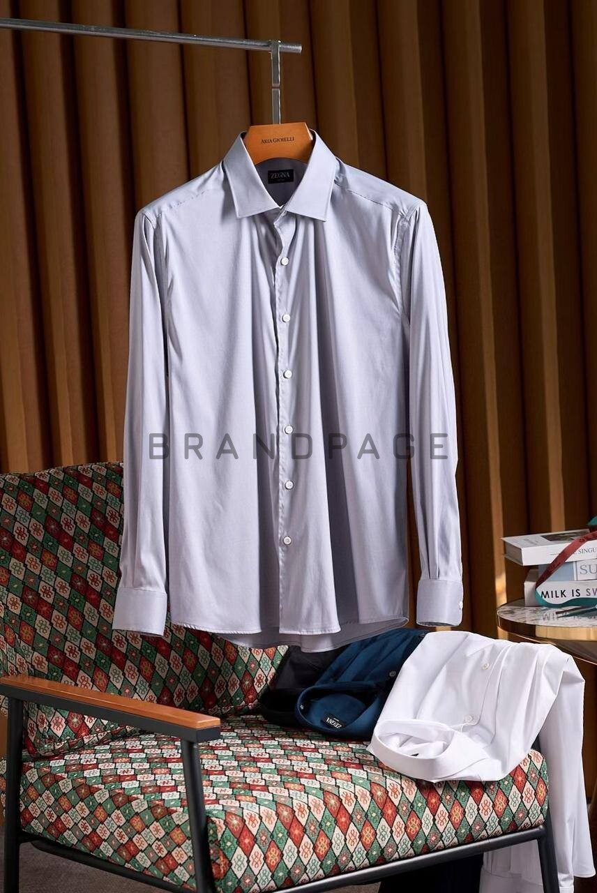 Рубашка хлопковая Zegna BPLUX5382 Рубашка хлопковая Zegna BPLUX5382