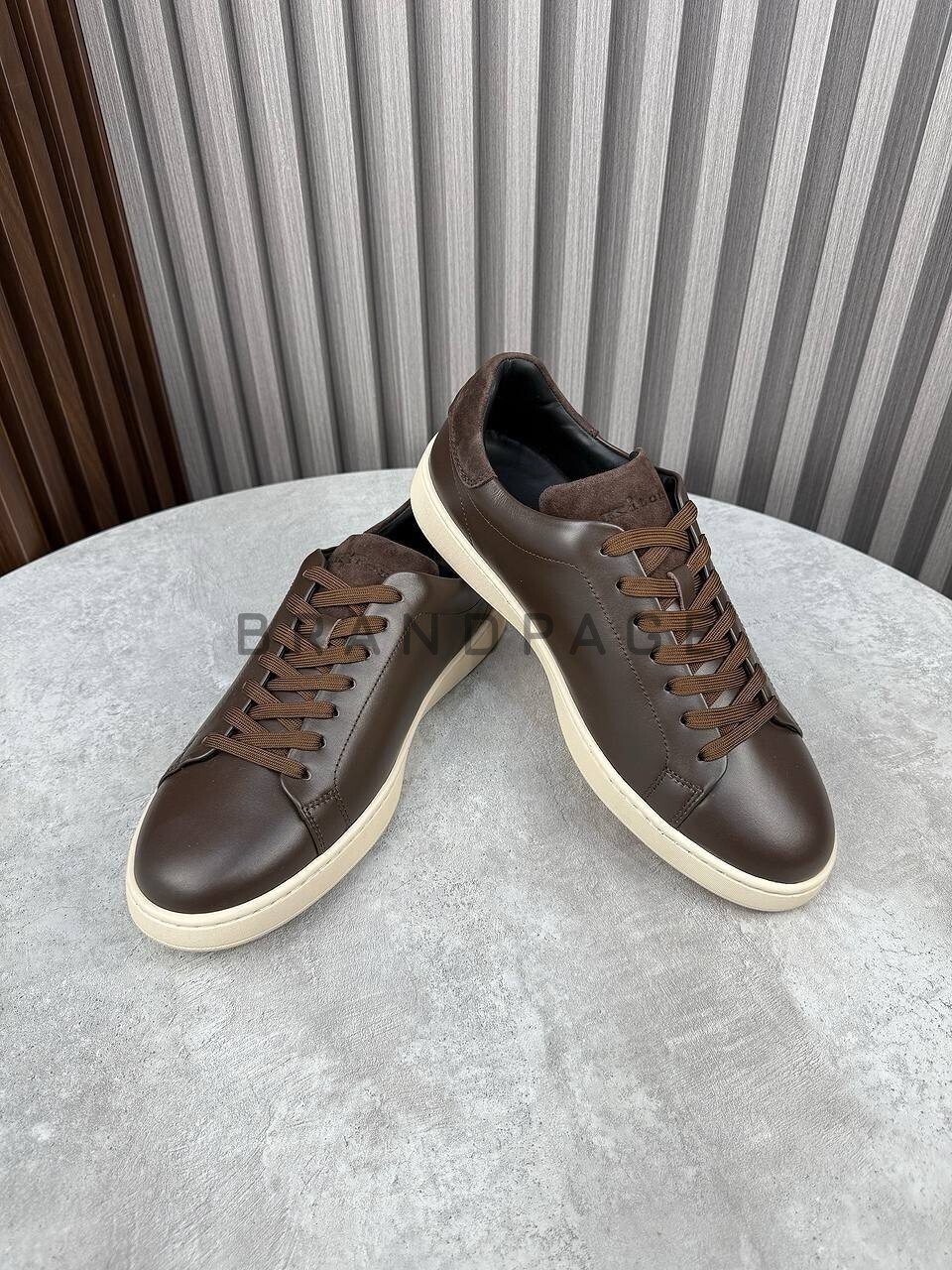 Кожаные кеды Kiton BPLUX5661 Кожаные кеды Kiton BPLUX5661