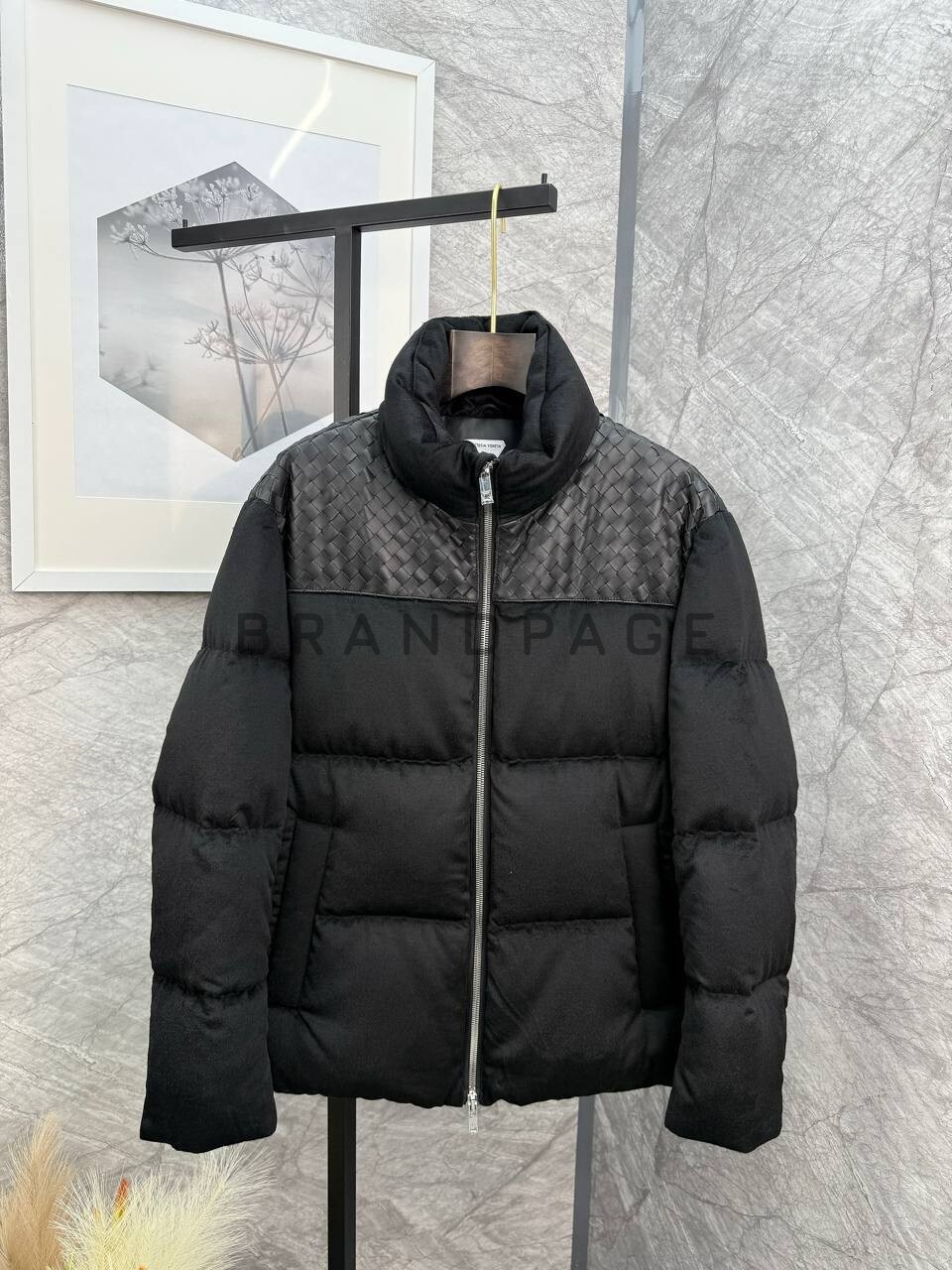 Кашемировая куртка с кожей телячьей Bottega Veneta BPLUX5503 Кашемировая куртка с кожей телячьей Bottega Veneta BPLUX5503