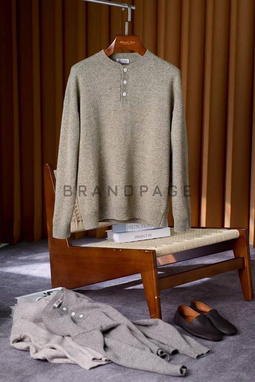 Свитер из лана шерсти Brunello Cucinelli BPLUX5536 Свитер из лана шерсти Brunello Cucinelli BPLUX5536