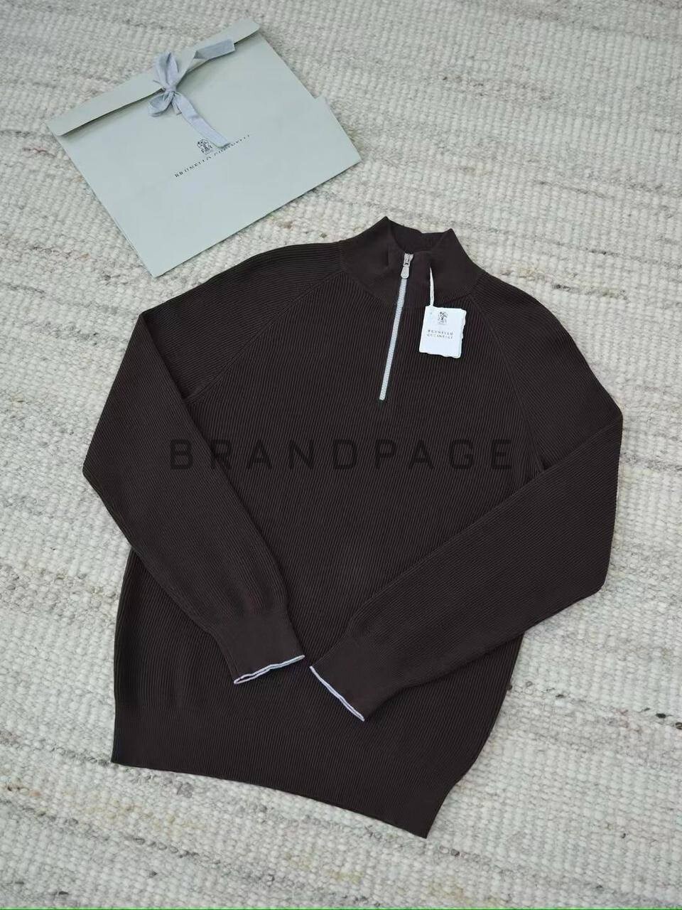 Джемпер хлопковый Brunello Cucinelli BPLUX5610 Джемпер хлопковый Brunello Cucinelli BPLUX5610