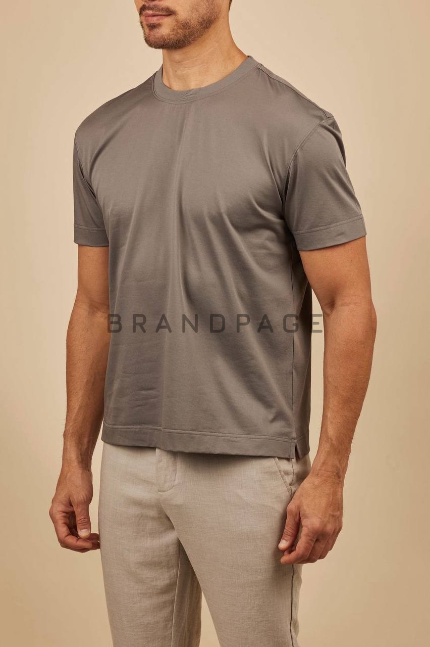 Футболка из хлопка и вискозы Zegna Футболка из хлопка и вискозы Zegna