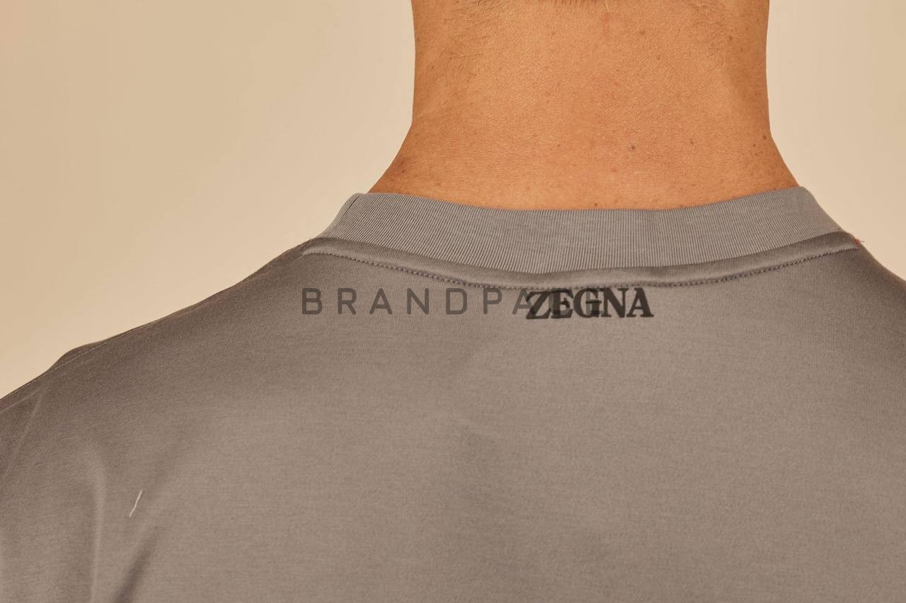 Футболка из хлопка и вискозы Zegna Футболка из хлопка и вискозы Zegna