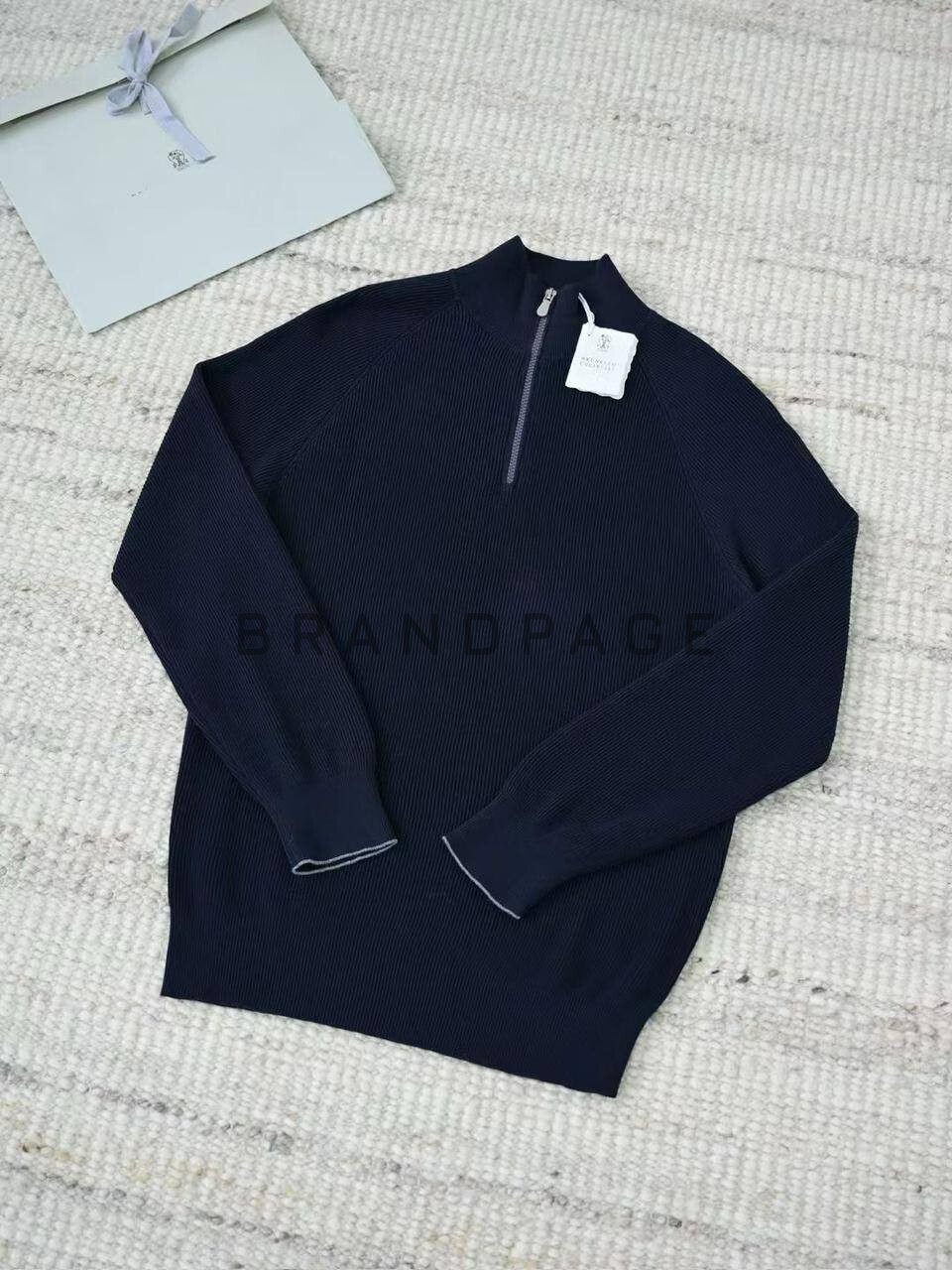 Хлопковый джемпер Brunello Cucinelli BPLUX5611 Хлопковый джемпер Brunello Cucinelli BPLUX5611