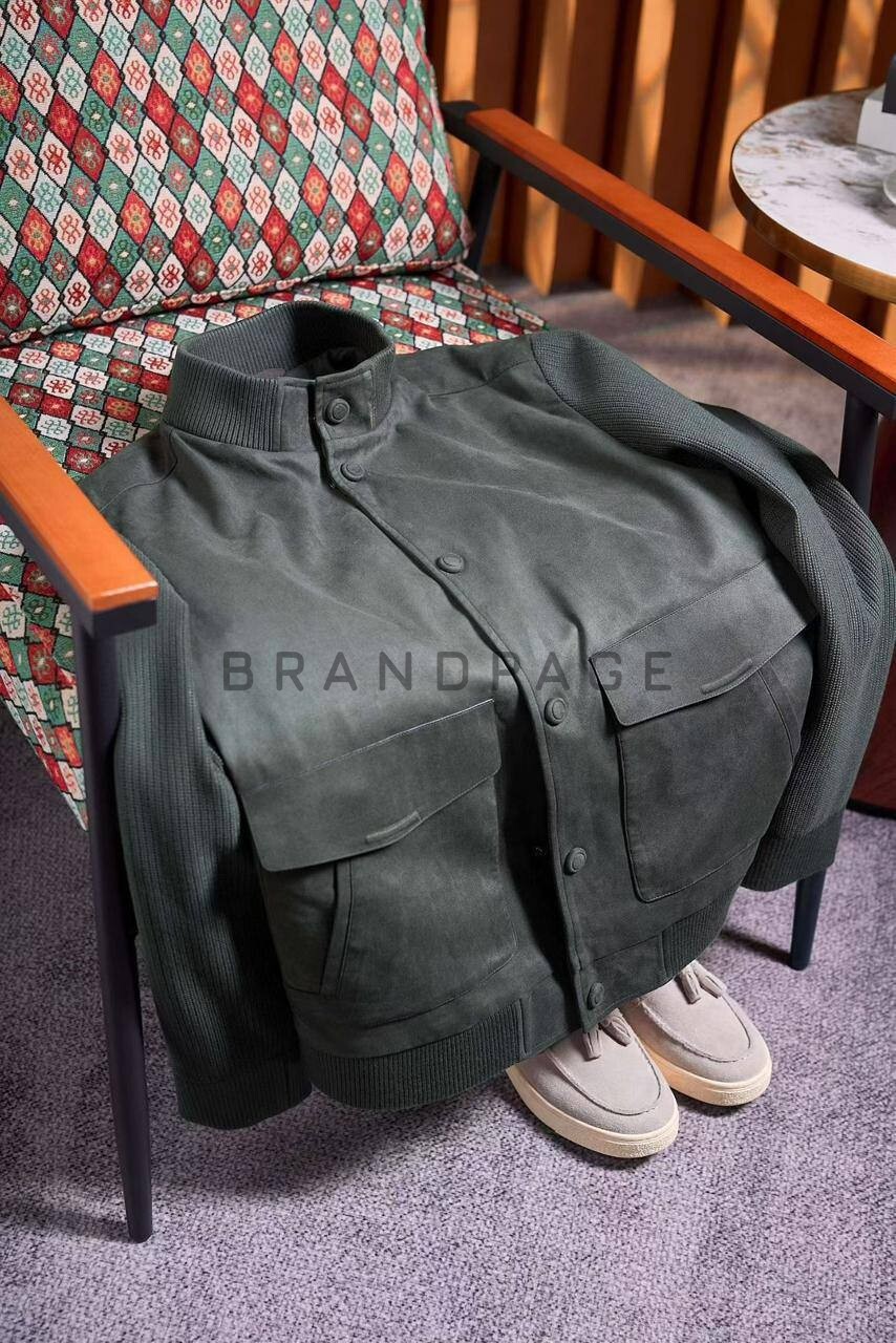 Ветровка-бомбер из искусственной замши Loro Piana BPLUX5387 Ветровка-бомбер из искусственной замши Loro Piana BPLUX5387