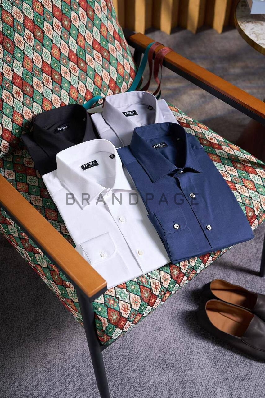 Рубашка хлопковая Zegna BPLUX5389 Рубашка хлопковая Zegna BPLUX5389