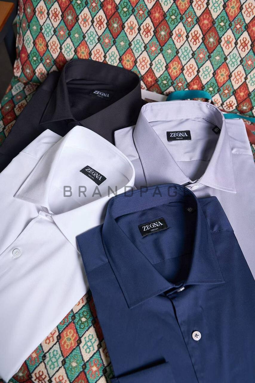 Рубашка из хлопка Zegna BPLUX5380 Рубашка из хлопка Zegna BPLUX5380