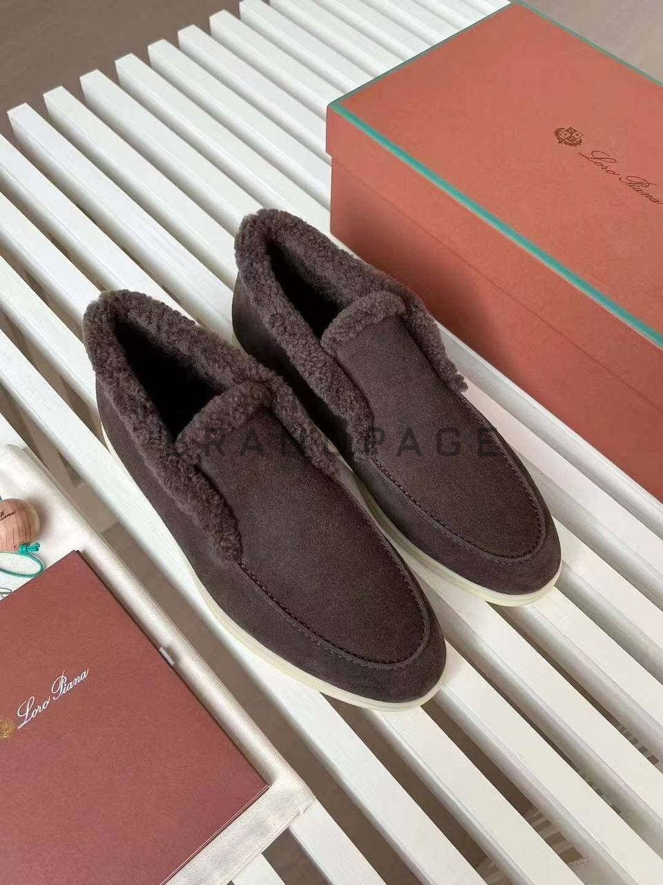 Лоферы из овчины Loro Piana BPLUX5410 Лоферы из овчины Loro Piana BPLUX5410