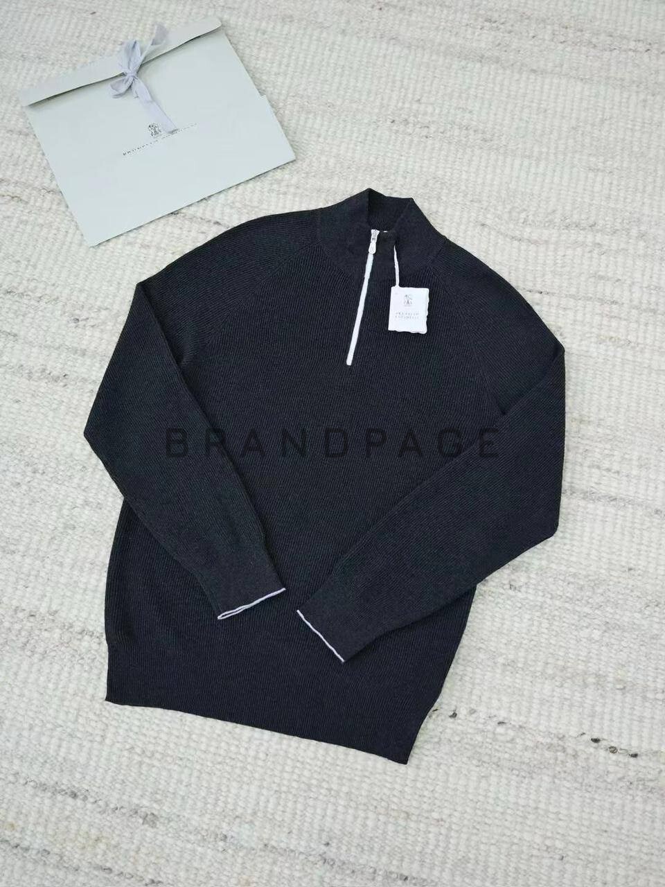 Джемпер хлопковый Brunello Cucinelli BPLUX5606 Джемпер хлопковый Brunello Cucinelli BPLUX5606