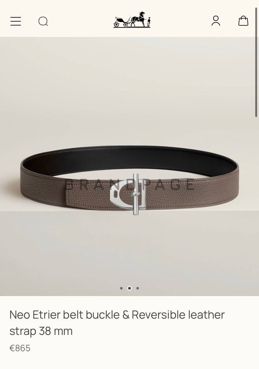 Ремень телячий Hermes BPLUX5395 Ремень телячий Hermes BPLUX5395