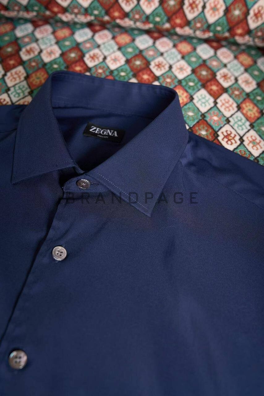 Рубашка хлопковая Zegna BPLUX5389 Рубашка хлопковая Zegna BPLUX5389