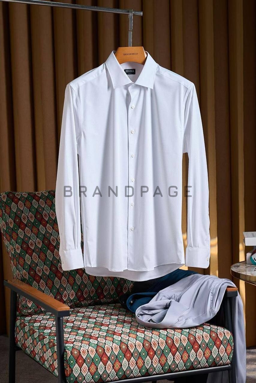 Рубашка из хлопка Zegna BPLUX5380 Рубашка из хлопка Zegna BPLUX5380