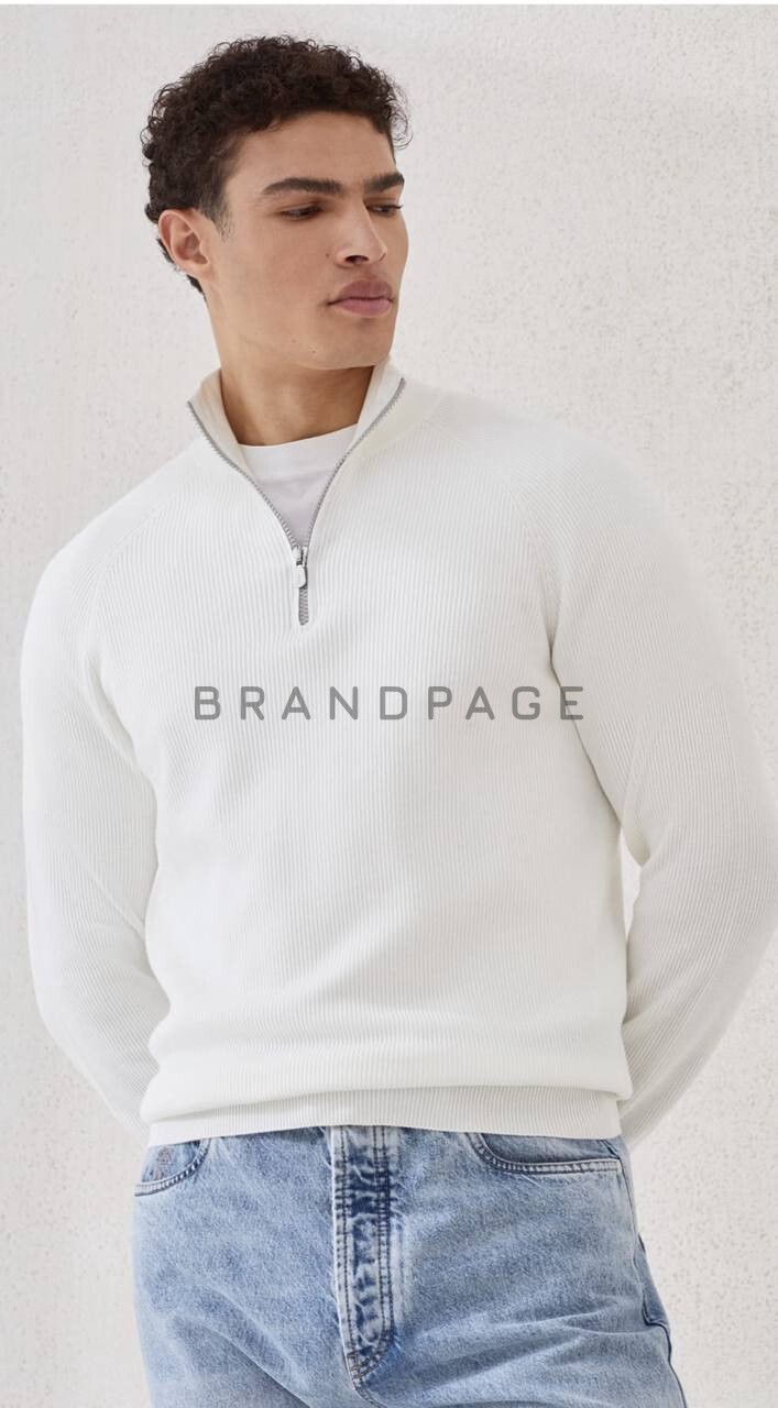 Джемпер хлопковый Brunello Cucinelli BPLUX5619 Джемпер хлопковый Brunello Cucinelli BPLUX5619