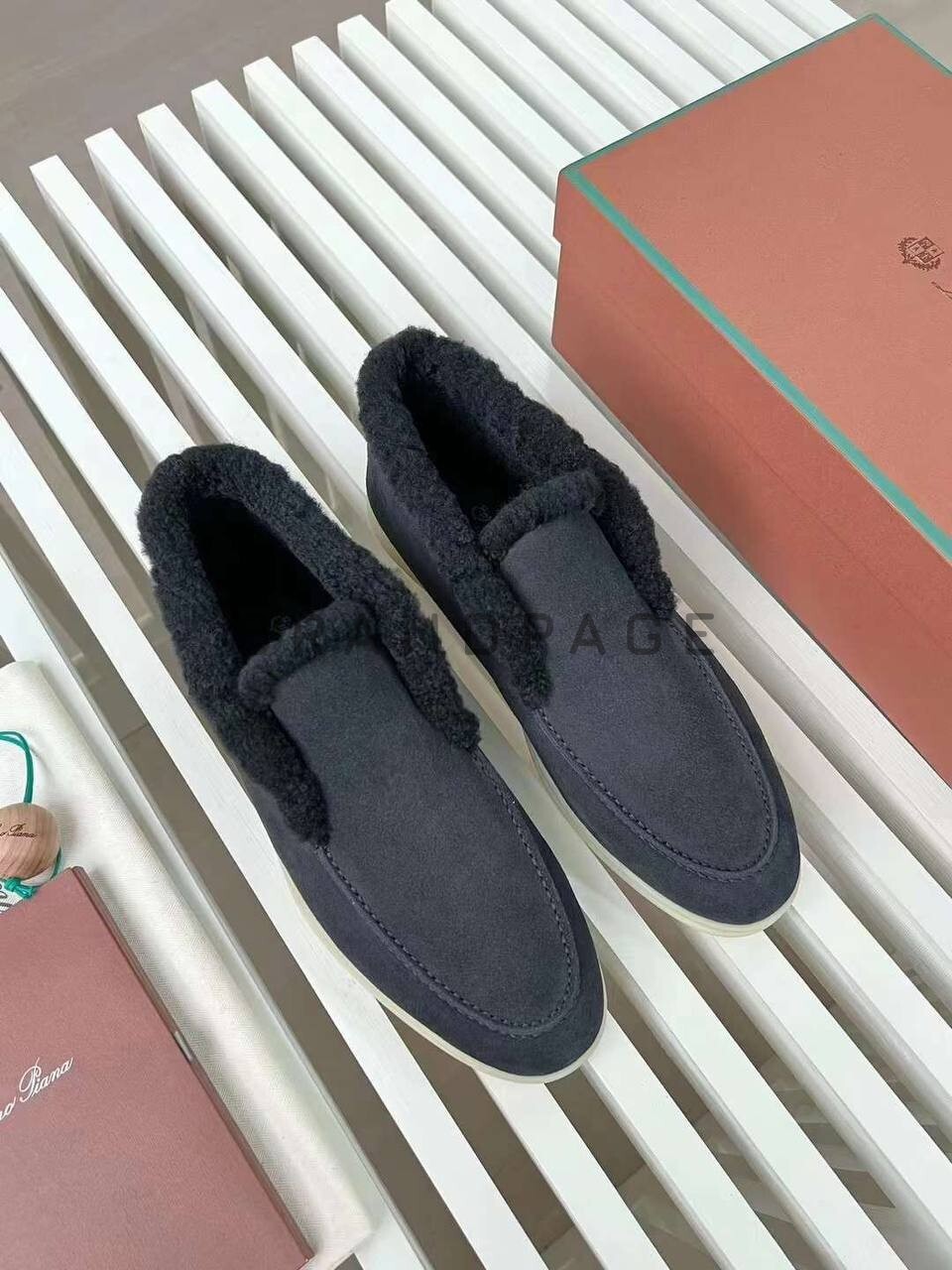 Лоферы из овчины Loro Piana BPLUX5410 Лоферы из овчины Loro Piana BPLUX5410