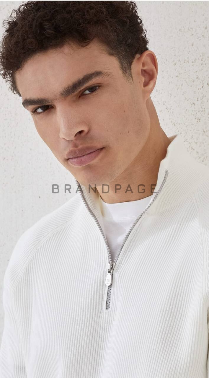 Джемпер хлопковый Brunello Cucinelli BPLUX5619 Джемпер хлопковый Brunello Cucinelli BPLUX5619