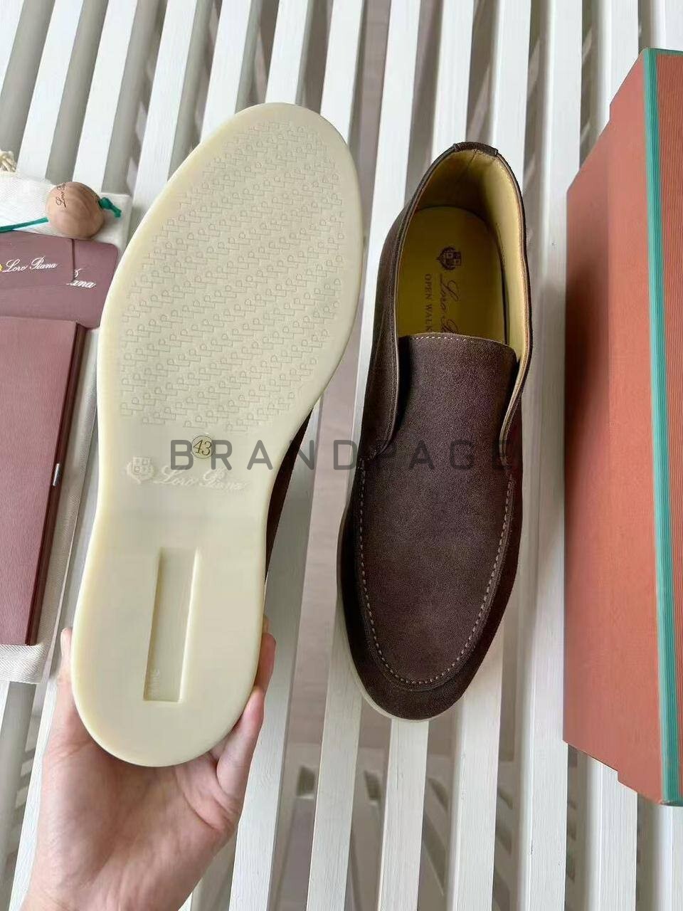 Лоферы натуральной замши Loro Piana BPLUX5584 Лоферы натуральной замши Loro Piana BPLUX5584