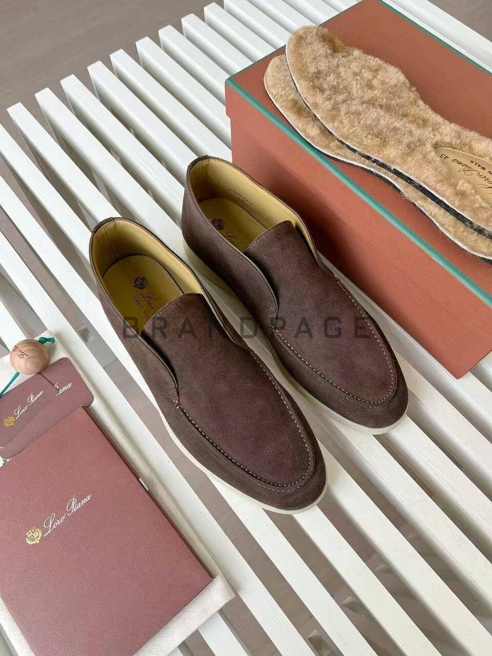 Лоферы натуральной замши Loro Piana BPLUX5584 Лоферы натуральной замши Loro Piana BPLUX5584