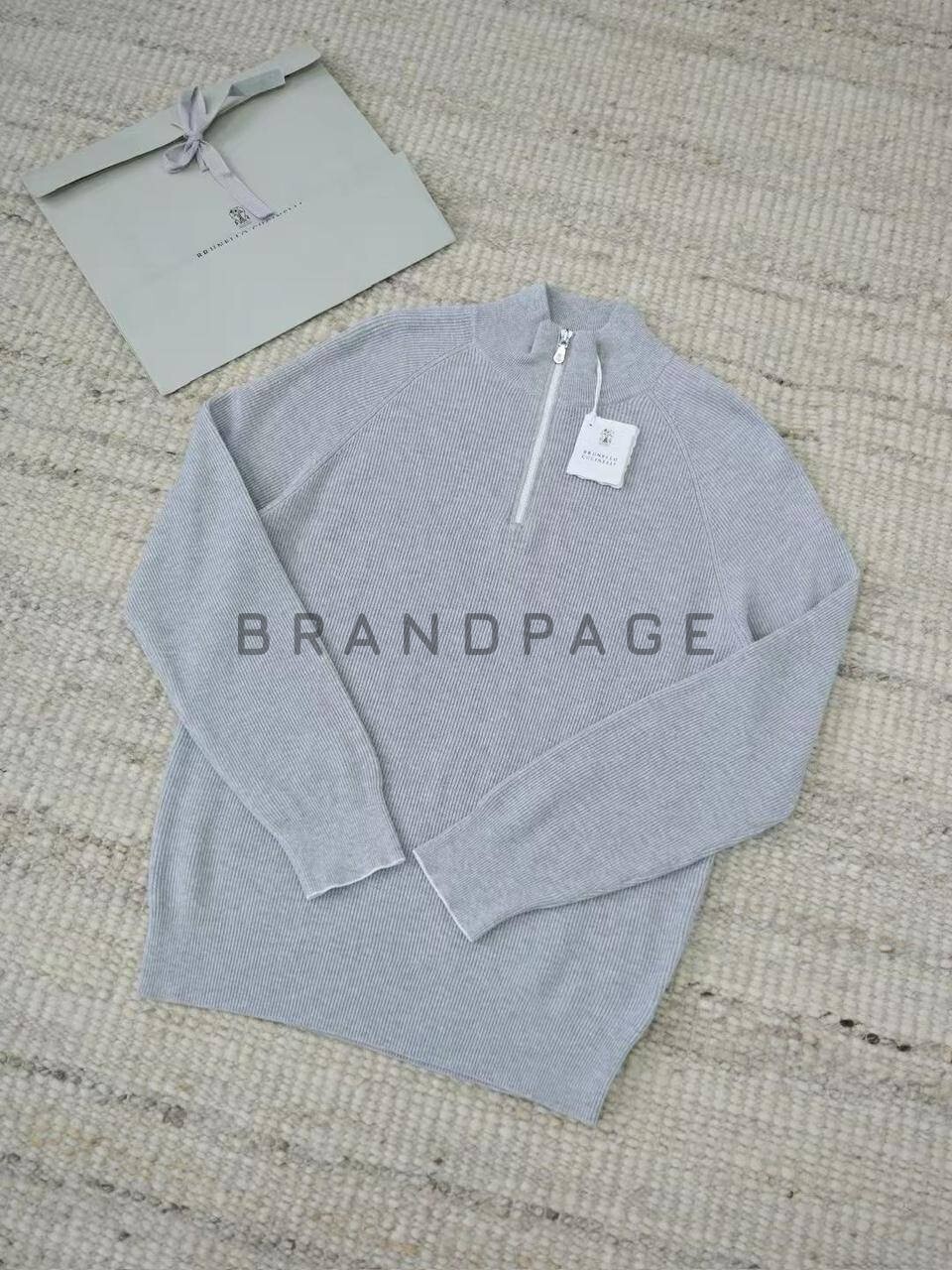 Джемпер хлопковый Brunello Cucinelli BPLUX5607 Джемпер хлопковый Brunello Cucinelli BPLUX5607