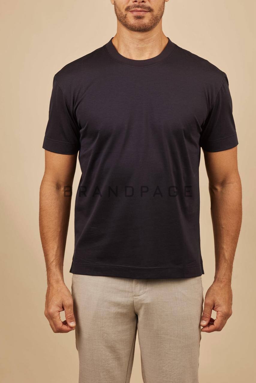 Футболка хлопковая с вискозой Zegna BPLUX12274 Футболка хлопковая с вискозой Zegna BPLUX12274