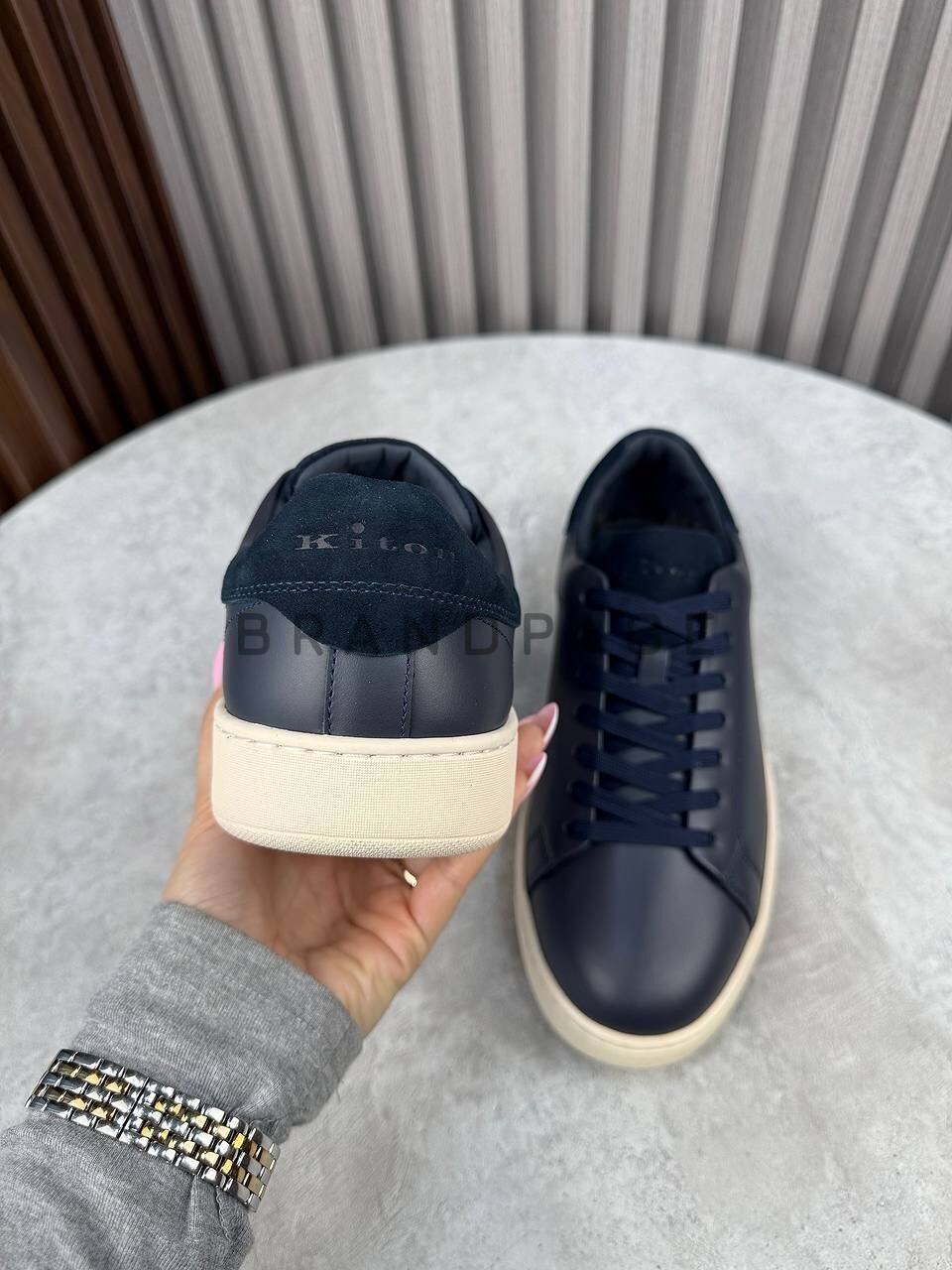 Кожаные кеды Kiton BPLUX5648 Кожаные кеды Kiton BPLUX5648