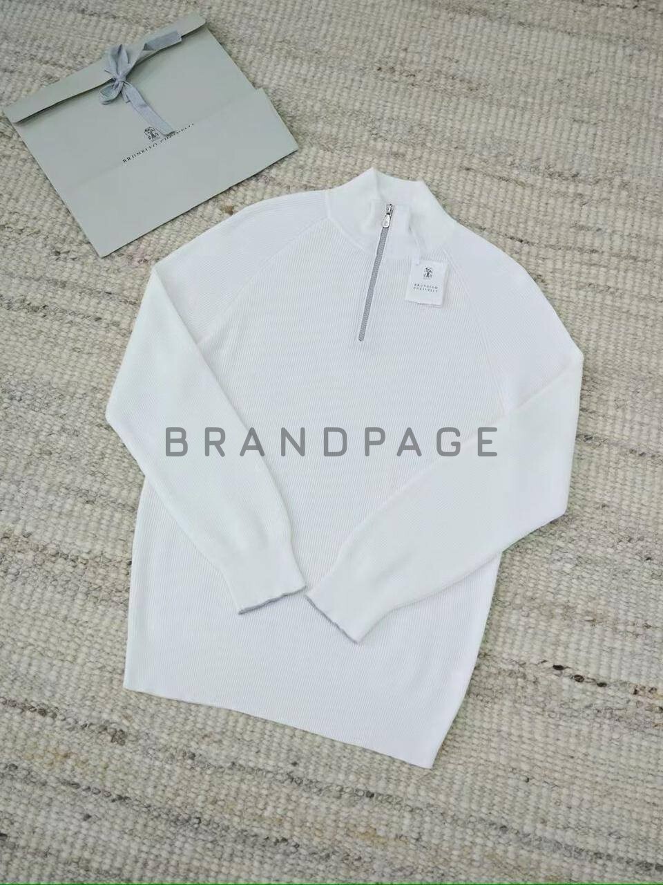 Хлопковый джемпер Brunello Cucinelli BPLUX5609 Хлопковый джемпер Brunello Cucinelli BPLUX5609