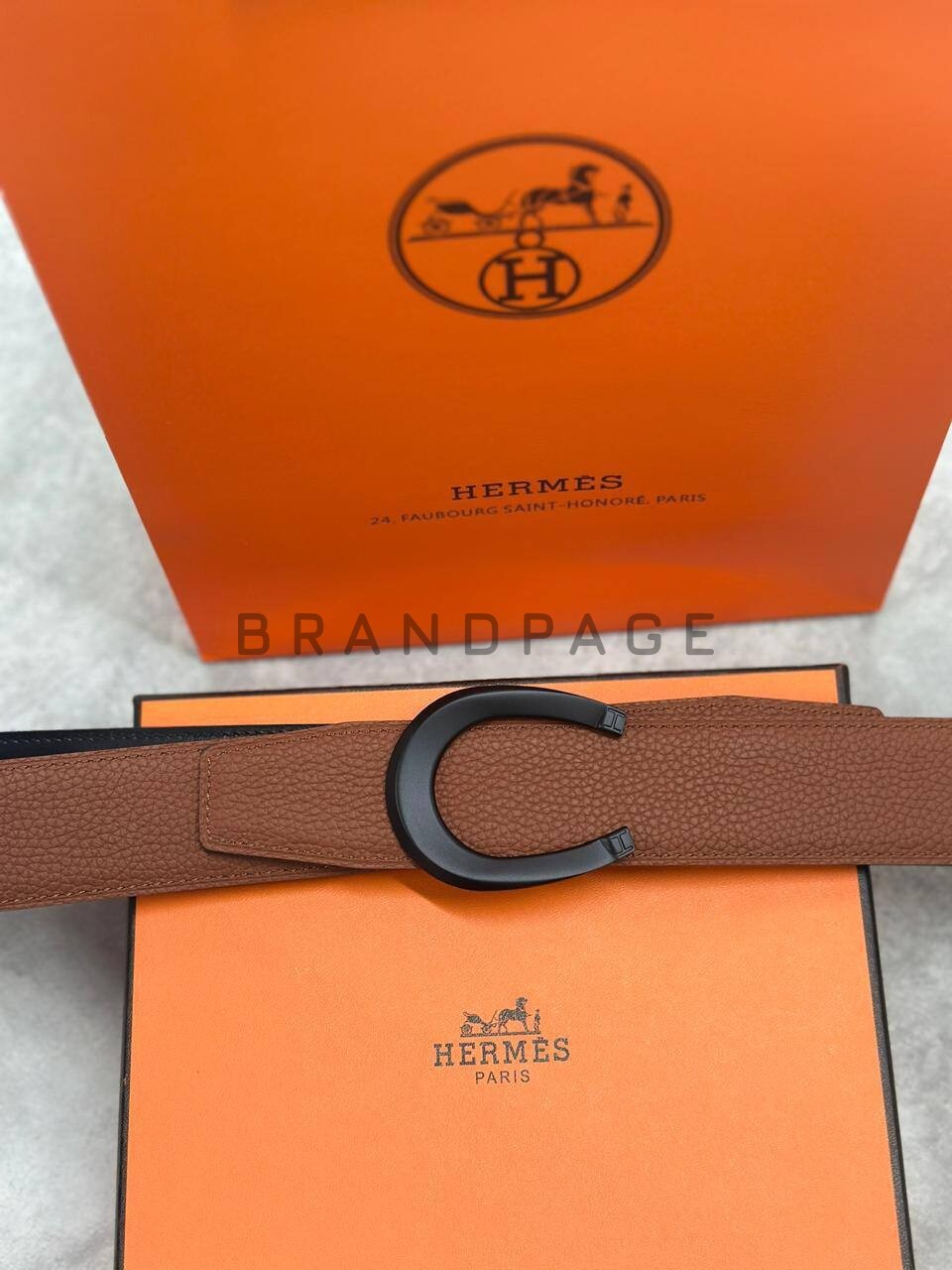Ремень из телячьей кожи Hermes BPLUX5414 Ремень из телячьей кожи Hermes BPLUX5414