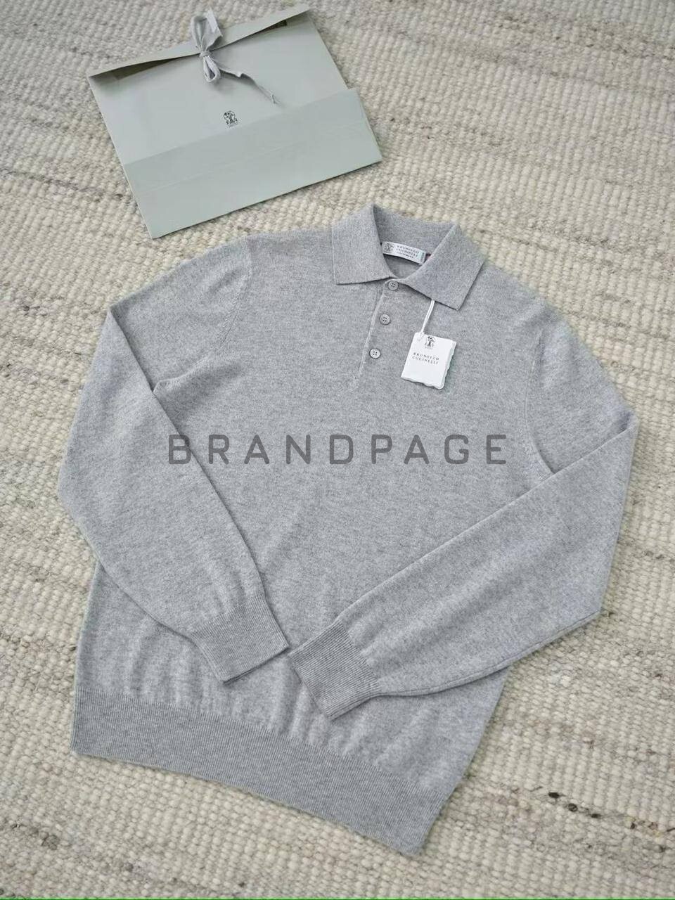 Поло кашемировое Brunello Cucinelli BPLUX5337 Поло кашемировое Brunello Cucinelli BPLUX5337