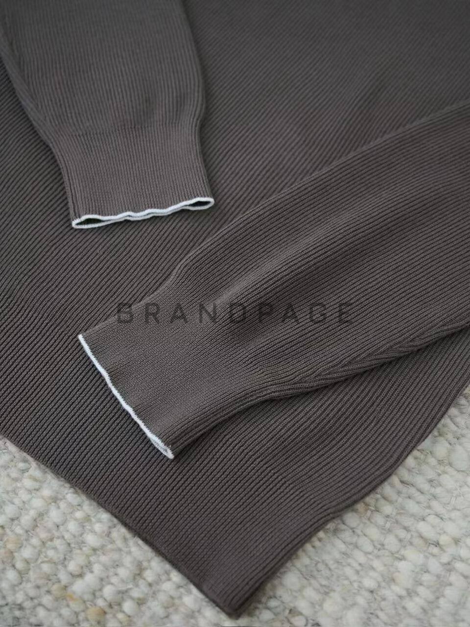 Джемпер хлопковый Brunello Cucinelli BPLUX5621 Джемпер хлопковый Brunello Cucinelli BPLUX5621