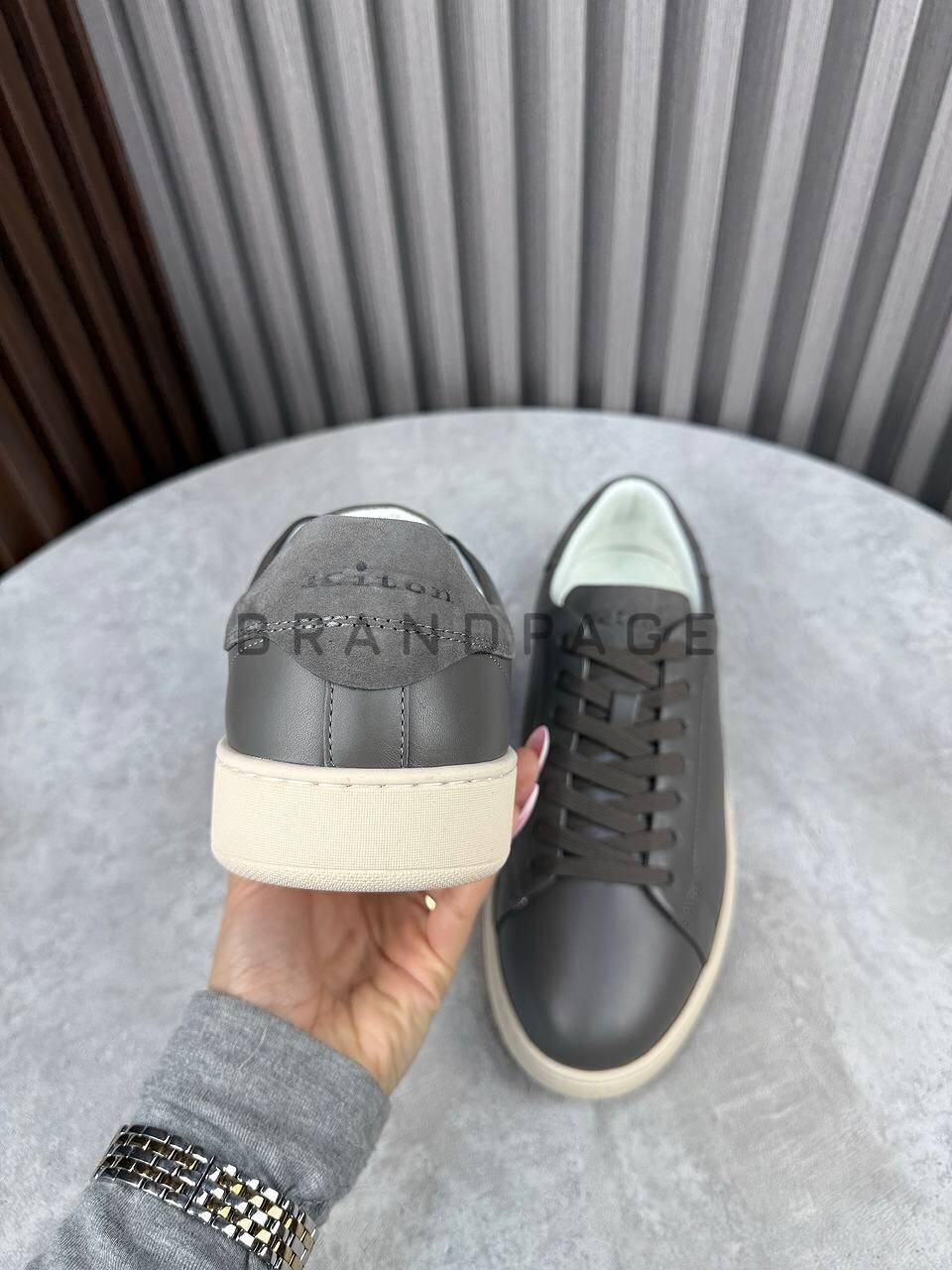 Кожаные кеды Kiton BPLUX5651 Кожаные кеды Kiton BPLUX5651