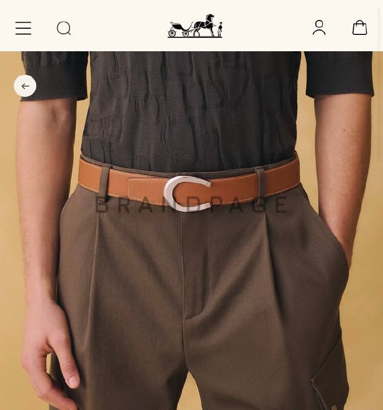 Ремень из телячьей кожи Hermes BPLUX5414 Ремень из телячьей кожи Hermes BPLUX5414