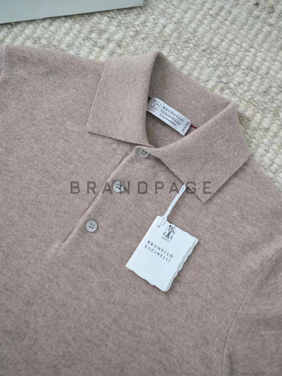 Поло из кашемира Brunello Cucinelli BPLUX5338 Поло из кашемира Brunello Cucinelli BPLUX5338