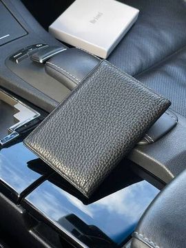 Черная обложка для паспорта с логотипом Brioni BP-21603