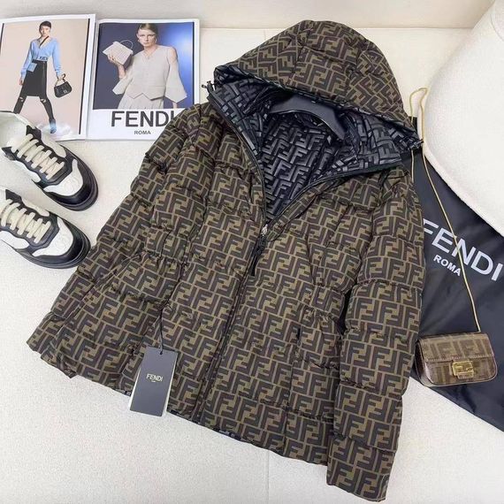 Двухсторонний пуховик Fendi BP-41388 люкс