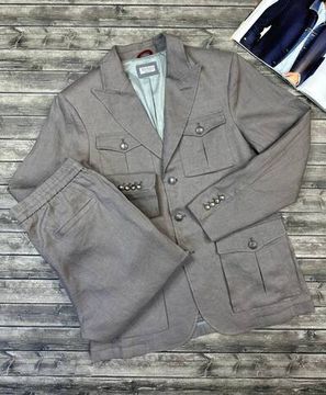 Льняной стильный костюм Brunello Cucinelli BP-50083